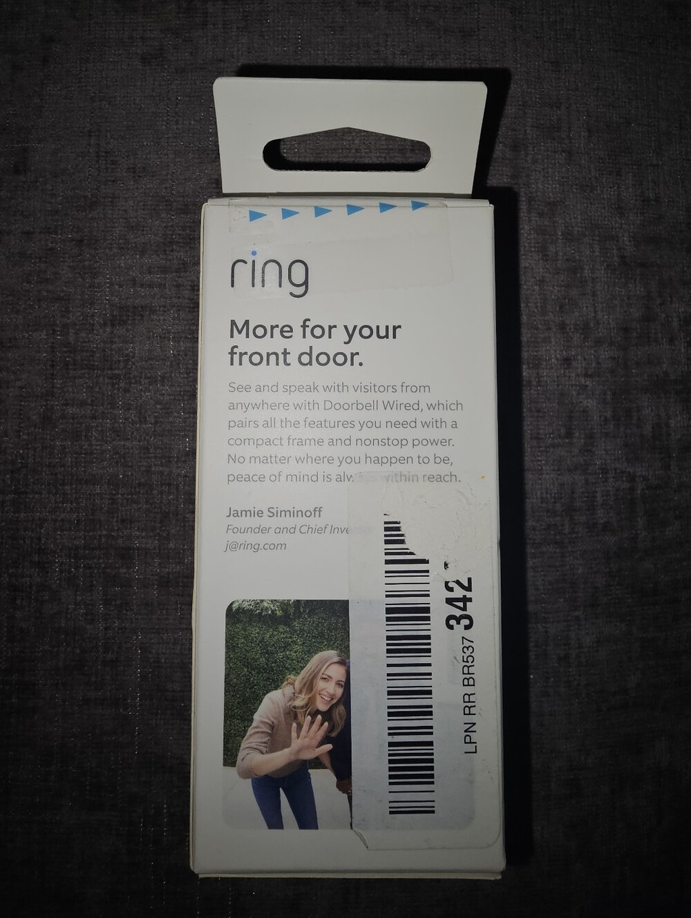 Ring Video Doorbell Wired 1080p WiFi Security Camera Black | Refurbished - Picture 2 of 5